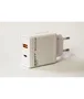 Eightt EQC3 Cargador de Carga Rápida con 2 Puertos USB-C y USB-A, 18W, Blanco