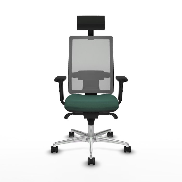 PIQUERAS Y CRESPO Silla de oficina Horna con mecanismo Sincro, Verde botella y Gris PIQUERAS Y CRESPO Silla de oficina Horna con mecanismo Sincro, Verde botella y Gris