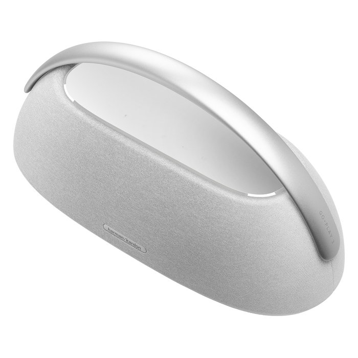 Harman Kardon Go + Play 3 Altavoz Portátil Bluetooth 5.2 de 3 vías, 160W, Batería Recargable, Color Gris/Plata