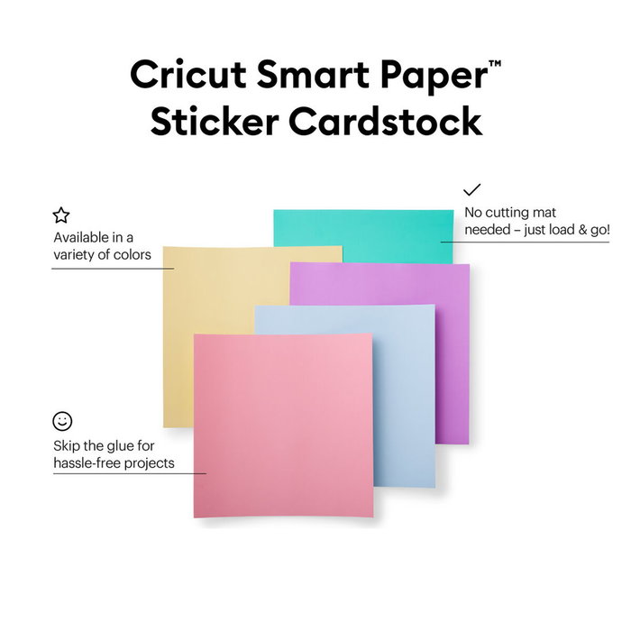 Cricut Sticker Cardstock Pastels Multicolor Cricut Sticker Cardstock Pastels Multicolor