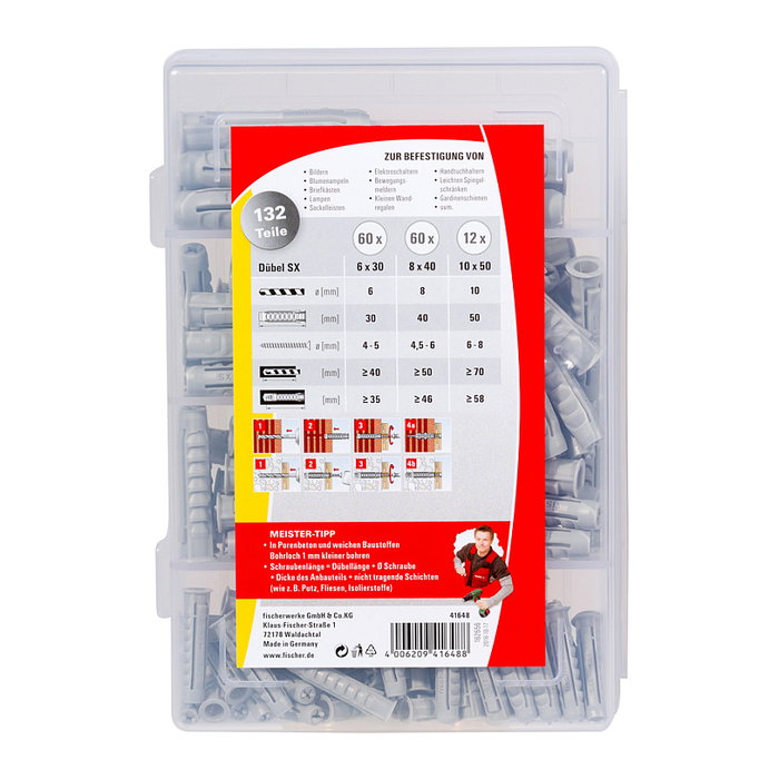 Fischer Meister-Box SX Plus Surtido de Anclajes de Expansión 132 Piezas Fischer Meister-Box SX Plus Surtido de Anclajes de Expansión 132 Piezas