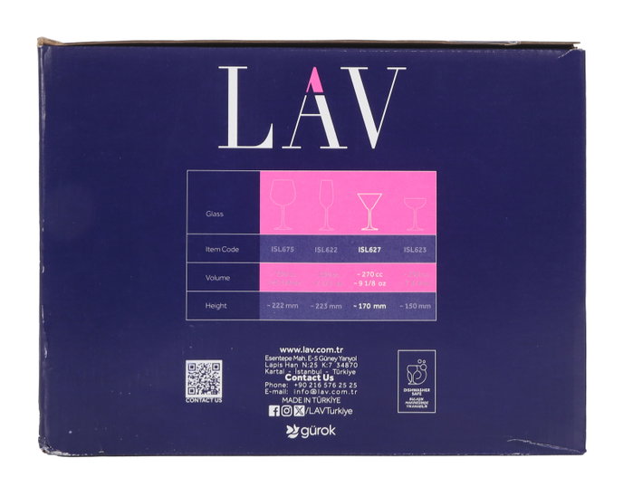 LAV Set de 6 Copas Martini Island 27 cl (4 Cajas)