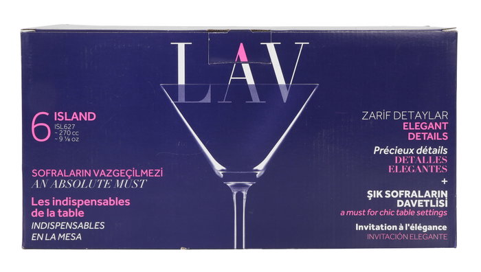 LAV Set de 6 Copas Martini Island 27 cl (4 Cajas)