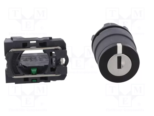 SCHNEIDER ELECTRIC Interruptor rotativo con llave Harmony XB5 de 2 posiciones, negro SCHNEIDER ELECTRIC Interruptor rotativo con llave Harmony XB5 de 2 posiciones, negro