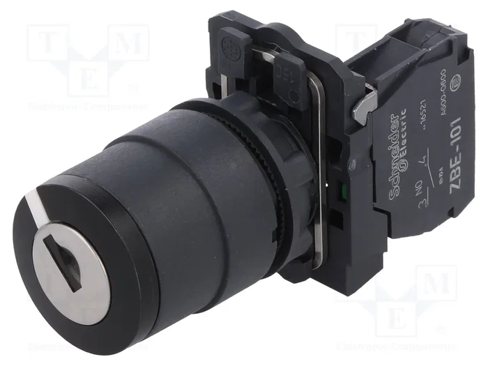 SCHNEIDER ELECTRIC Interruptor rotativo con llave Harmony XB5 de 2 posiciones, negro SCHNEIDER ELECTRIC Interruptor rotativo con llave Harmony XB5 de 2 posiciones, negro
