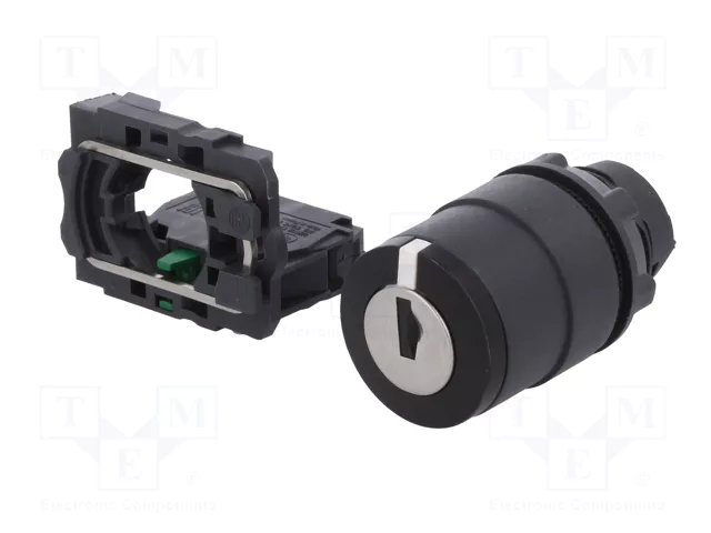SCHNEIDER ELECTRIC Interruptor rotativo con llave Harmony XB5 de 2 posiciones, negro SCHNEIDER ELECTRIC Interruptor rotativo con llave Harmony XB5 de 2 posiciones, negro