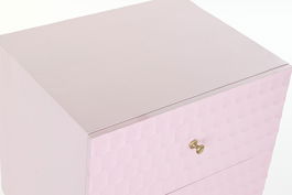 DKD Home Decor Mesita de Noche Moderna Rosa Palo 42 x 65 x 52 cm con 2 Cajones