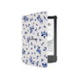 PocketBook Shell Flowers Cover para Verse y Verse Pro, Blanco/Azul