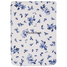 Pocketbook Funda Shell Series Flores Blanco y Azul para Verse y Verse Pro