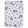 PocketBook H-S-634-F-WW Funda Shell Series para eReader, Compatible con PocketBook Verse y Verse Pro, Diseño Floral Azul y Blanco, Microfibra y PU, para Pantalla de 15.2 cm (6")