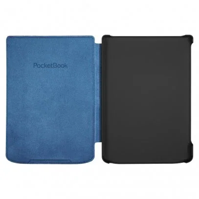 PocketBook H-S-634-F-WW Funda Shell Series para eReader, Compatible con PocketBook Verse y Verse Pro, Diseño Floral Azul y Blanco, Microfibra y PU, para Pantalla de 15.2 cm (6")