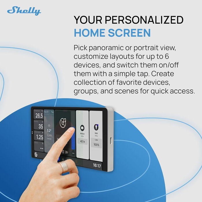 Panel de control Shelly WALL DISPLAY X2(SL)+BLUHT(IVO)