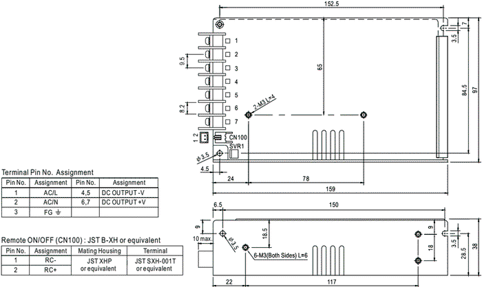 MEAN WELL HRP-150-36 Fuente de alimentación de 154,8W 36VDC