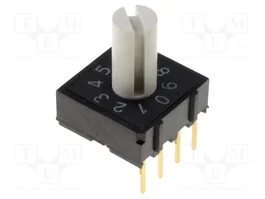 Aratas (Formerly Omron Components) Conmutador de código A6R-101RS DEC/BCD 10 Posiciones THT