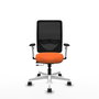 PIQUERAS Y CRESPO Silla de oficina Zulema Naranja y Negro