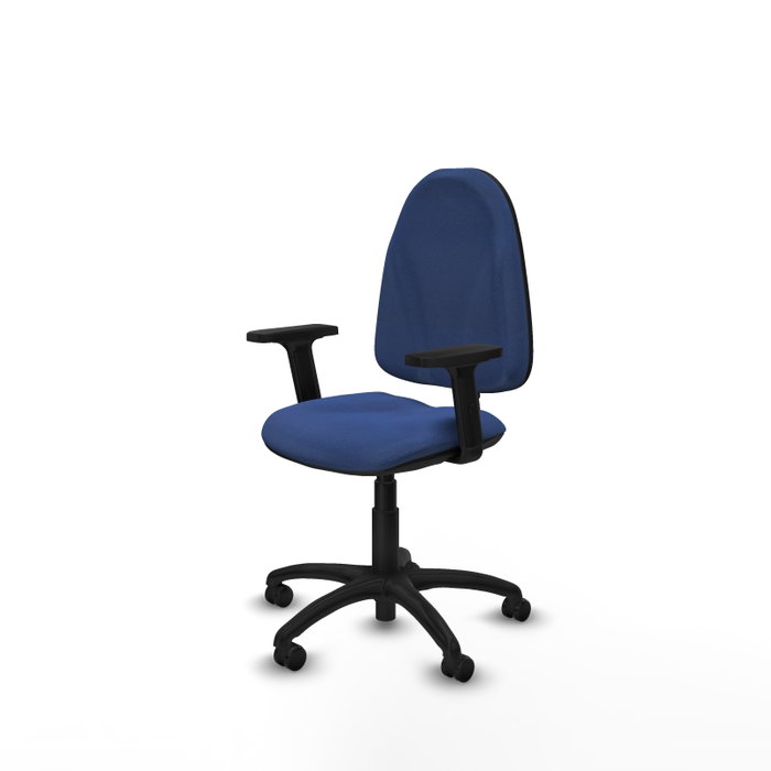 PIQUERAS Y CRESPO Silla de oficina Algarra Azul marino con brazos 2D