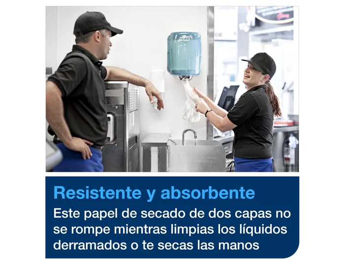Tork Papel Secamanos Extra Ancho 2 Capas, 160 m, Pack de 6 Tork Papel Secamanos Extra Ancho 2 Capas, 160 m, Pack de 6