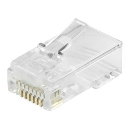 EQUIP 121173 Conectores RJ45 Cat6 UTP sin blindaje, 100 unidades, transparente