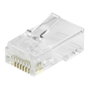 EQUIP 121173 Conectores RJ45 Cat6 UTP sin blindaje, 100 unidades, transparente