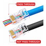 EQUIP 121173 Conectores RJ45 Cat6 UTP sin blindaje, 100 unidades, transparente