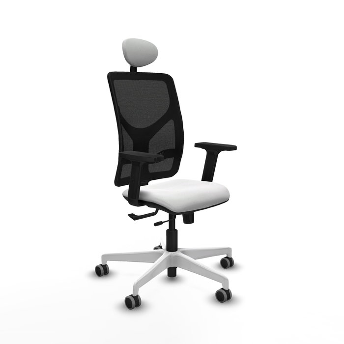 PIQUERAS Y CRESPO Silla de oficina Motilla con mecanismo Sincro/Traslack Blanco y Negro PIQUERAS Y CRESPO Silla de oficina Motilla con mecanismo Sincro/Traslack Blanco y Negro