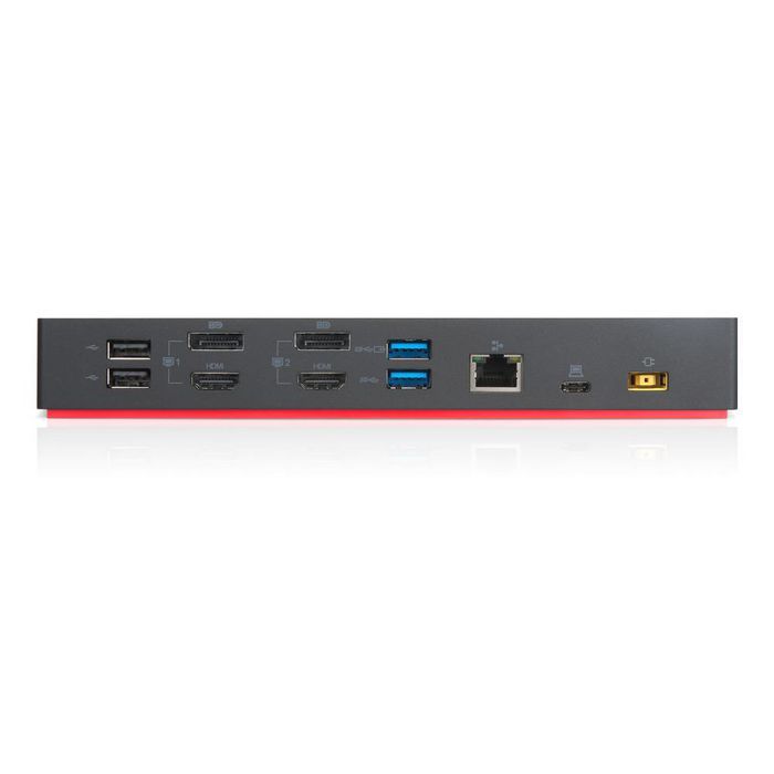 Lenovo ThinkPad Hybrid USB-C Dock con Adaptador USB-A, 3 Puertos USB 3.1, Dual 4K UHD, Carga Rapida y Gestion Empresarial PXE