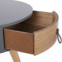 Home Deco Factory Mesita de noche Nora con cajón, gris