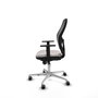 PIQUERAS Y CRESPO Silla de oficina Jorquera con mecanismo Sincro, Blanco y Negro