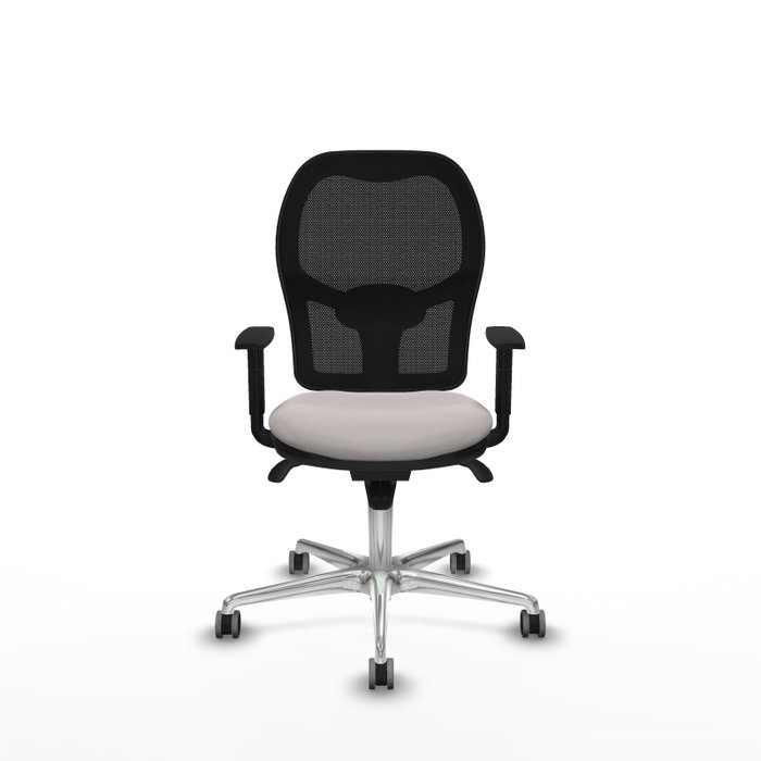 PIQUERAS Y CRESPO Silla de oficina Jorquera con mecanismo Sincro, Blanco y Negro PIQUERAS Y CRESPO Silla de oficina Jorquera con mecanismo Sincro, Blanco y Negro