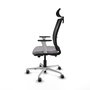 PIQUERAS Y CRESPO Silla de oficina Haches con mecanismo Sincro/Traslack Gris y Negro