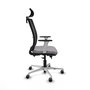 PIQUERAS Y CRESPO Silla de oficina Haches con mecanismo Sincro/Traslack Gris y Negro