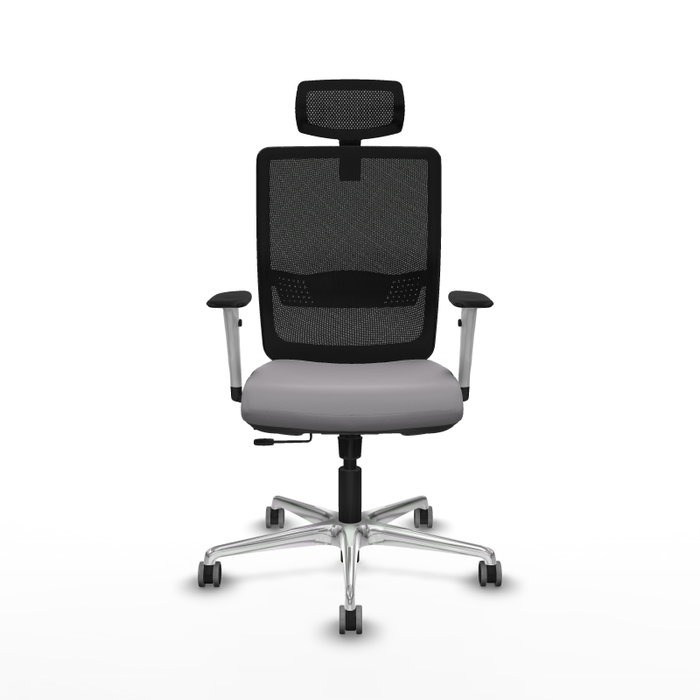 PIQUERAS Y CRESPO Silla de oficina Haches con mecanismo Sincro/Traslack Gris y Negro