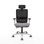 PIQUERAS Y CRESPO Silla de oficina Haches con mecanismo Sincro/Traslack Gris y Negro