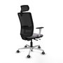 PIQUERAS Y CRESPO Silla de oficina Haches con mecanismo Sincro/Traslack Gris y Negro