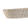 DKD Home Decor Set de 2 Bandejas de Bambú y Ratán Blanco y Natural