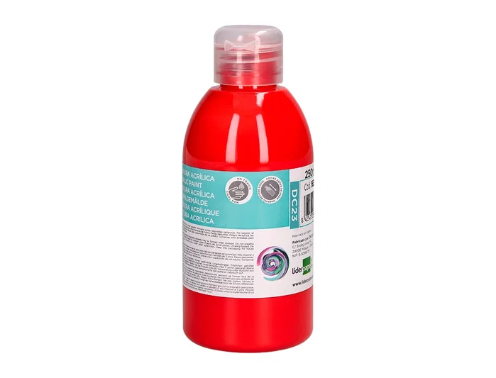 Liderpapel Pintura Acrilica Bote 250 ml Rojo