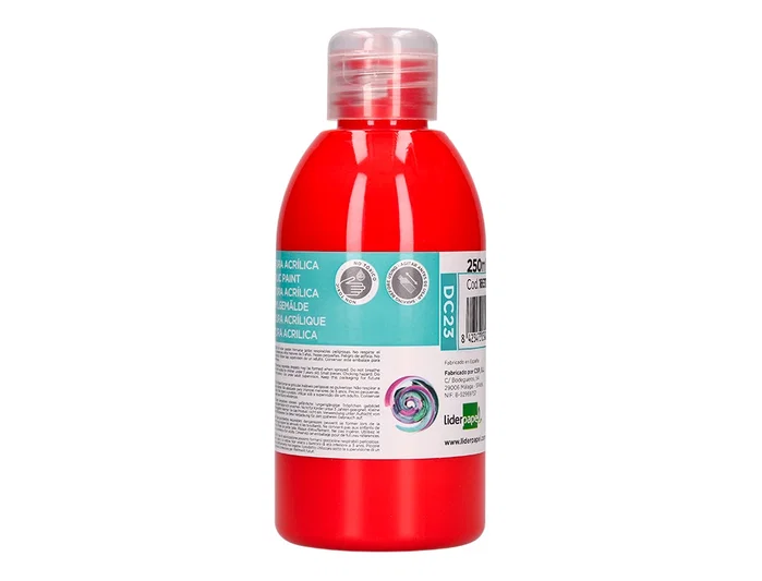 Liderpapel Pintura Acrilica Bote 250 ml Rojo