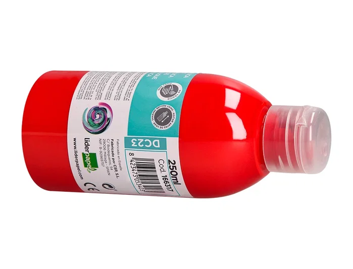 Liderpapel Pintura Acrilica Bote 250 ml Rojo