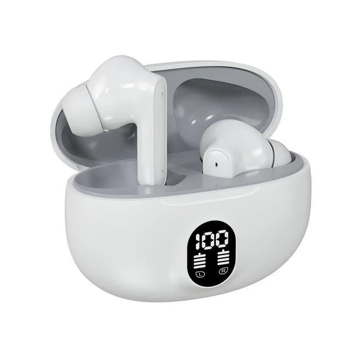 Generico Auriculares inalámbricos con pantalla LED y táctil - Blanco Generico Auriculares inalámbricos con pantalla LED y táctil - Blanco