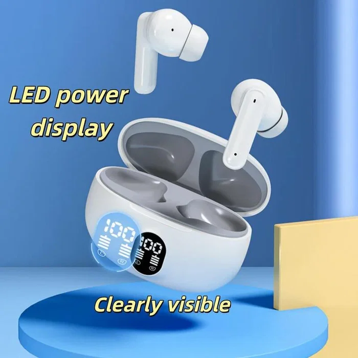 Generico Auriculares inalámbricos con pantalla LED y táctil - Blanco Generico Auriculares inalámbricos con pantalla LED y táctil - Blanco