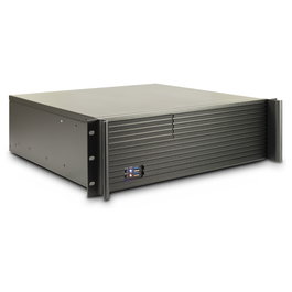 Inter-Tech 3U-K-340L - Chasis Rack Servidor Negro 3U para ATX/micro-ATX/Mini-ITX, 8 Bahias 3.5", 2 Bahias 2.5", 1 Bahia 5.25", 2 USB 3.2