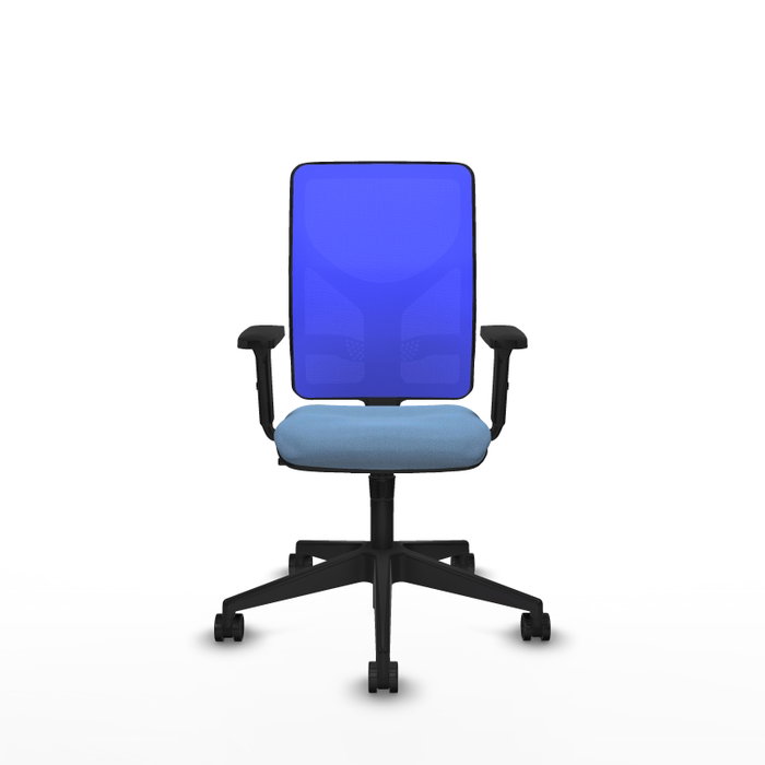 PIQUERAS Y CRESPO Silla de oficina Motilla con mecanismo Sincro, Azul cielo y Azul