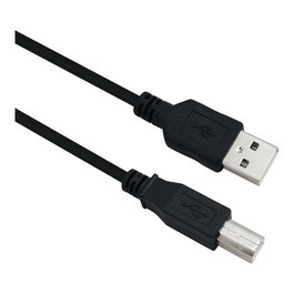 Helos Cable USB 2.0 tipo A a tipo B de 3m, Negro