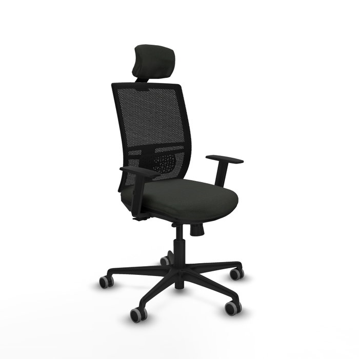 PIQUERAS Y CRESPO Silla de oficina Yunquera con mecanismo Sincro/Traslack, Negro PIQUERAS Y CRESPO Silla de oficina Yunquera con mecanismo Sincro/Traslack, Negro