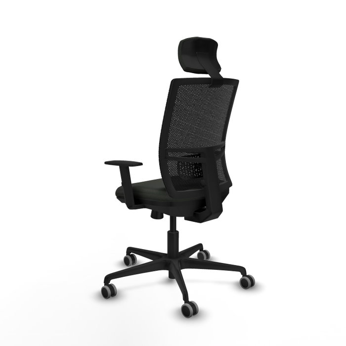 PIQUERAS Y CRESPO Silla de oficina Yunquera con mecanismo Sincro/Traslack, Negro PIQUERAS Y CRESPO Silla de oficina Yunquera con mecanismo Sincro/Traslack, Negro