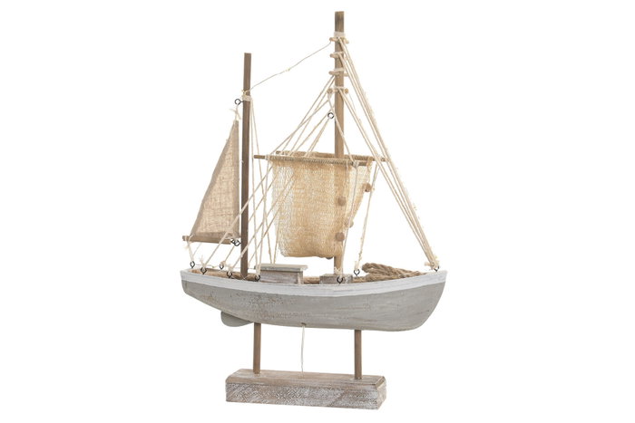 DKD Home Decor Figura LED MDF Barco Pesquero Natural 28x8x41,5 cm DKD Home Decor Figura LED MDF Barco Pesquero Natural 28x8x41,5 cm