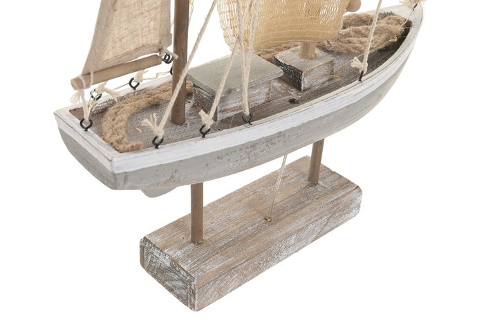 DKD Home Decor Figura LED MDF Barco Pesquero Natural 28x8x41,5 cm DKD Home Decor Figura LED MDF Barco Pesquero Natural 28x8x41,5 cm