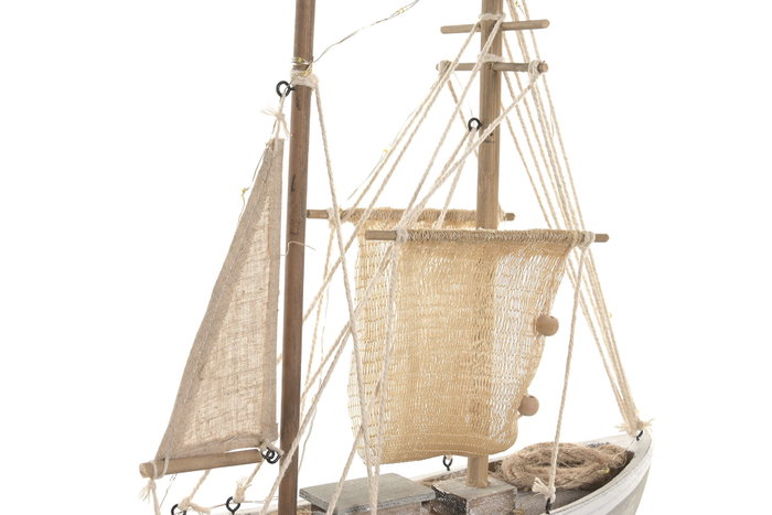 DKD Home Decor Figura LED MDF Barco Pesquero Natural 28x8x41,5 cm DKD Home Decor Figura LED MDF Barco Pesquero Natural 28x8x41,5 cm