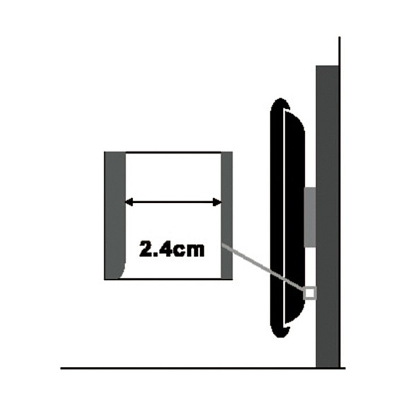 VALUE 17.99.1214 Soporte de Pared para TV/Monitor Fijo, Negro, 32-60 Pulgadas, Hasta 80 kg, Acero, 200x200 a 700x500 mm