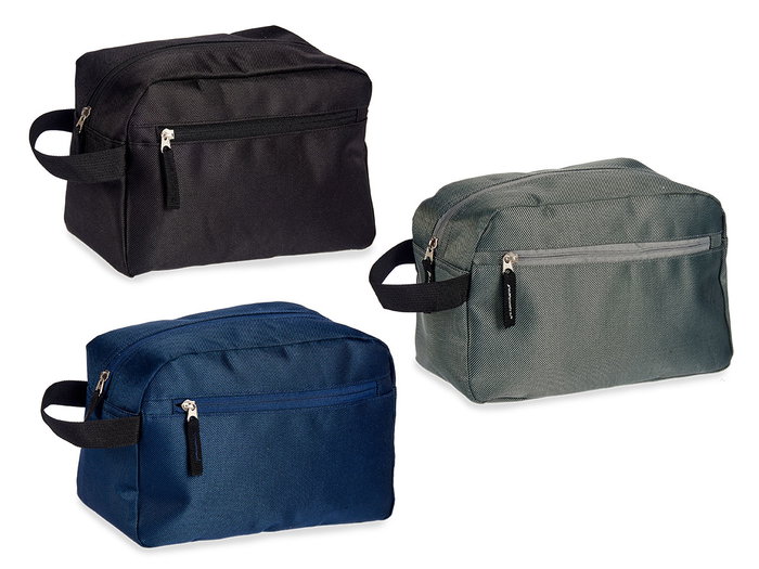 Berilo Neceser Liso Poliéster 600D 30x18x11 cm Surtido Oscuro (Set de 12) Berilo Neceser Liso Poliéster 600D 30x18x11 cm Surtido Oscuro (Set de 12)